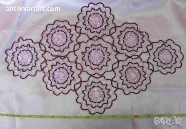 30-те Стари Ръчно Изработени Покривки от Стъклени мъниста, снимка 12 - Антикварни и старинни предмети - 25903825