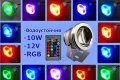 RGB Прожектор с смяна на цветовете, цветен с дистанционно фенер LED , снимка 7