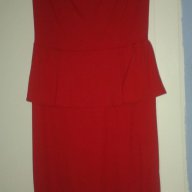 Червена рокля MANGO от плътно трико., снимка 1 - Рокли - 17560047
