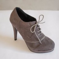 Сиви дамски обувки с платформа и ток Furiezza, снимка 2 - Дамски обувки на ток - 18441738