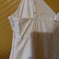 Дам.рокля-"H&M"-/лен+памук/-цвят-бяла. Закупена от Италия., снимка 6 - Рокли - 22636188