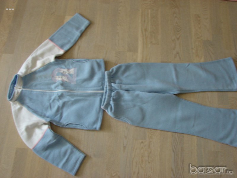 Светлосин анцуг МОМИЧЕ горно и долно + блуза, снимка 1