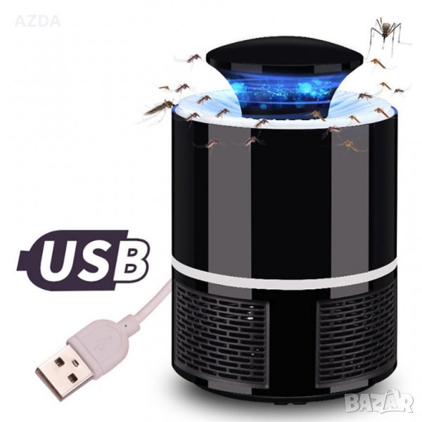 USB Лампа за комари капан за комари , снимка 1