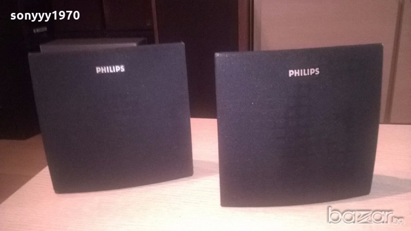 philips-2бр тонколони-19х19х8см-внос швеицария, снимка 1