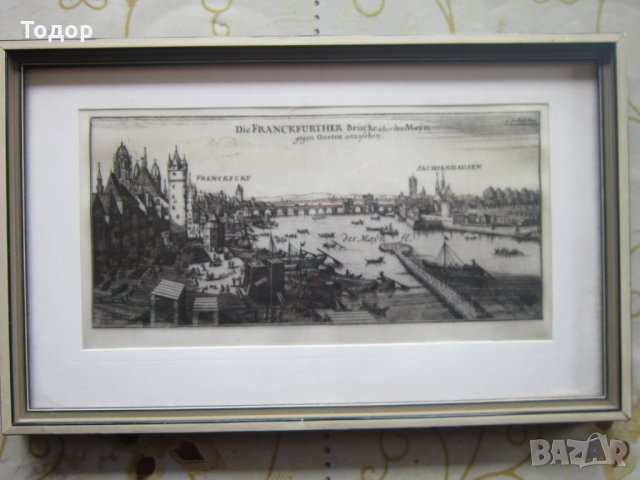 Уникална немска стара картина върху тъкана коприна , снимка 3 - Картини - 25406760