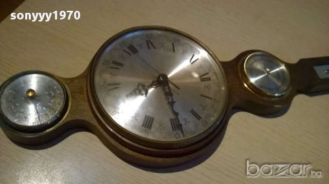 ПОРЪЧАН-Месинг-антика-ретро часовник с уреди 70/20см, снимка 2 - Антикварни и старинни предмети - 13739651