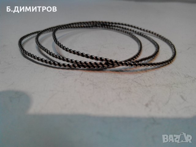 Старинни сребърни гривни, снимка 3 - Гривни - 23030561