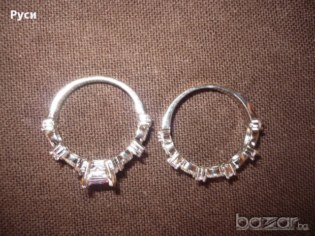 Посребрен пръстен от две части, снимка 6 - Пръстени - 17026290