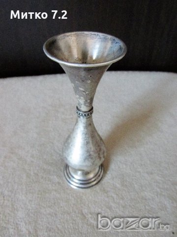 Сребърна вазичка, снимка 6 - Антикварни и старинни предмети - 19597424