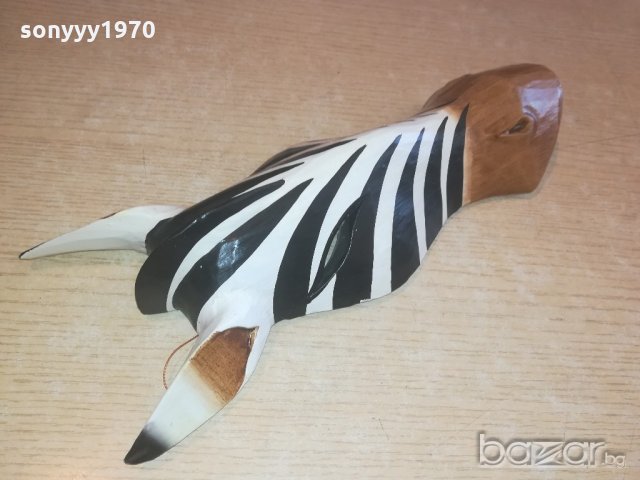 ретро колекция-дървена маска-зебра-31х12х7см-внос швеицария, снимка 6 - Колекции - 20951486