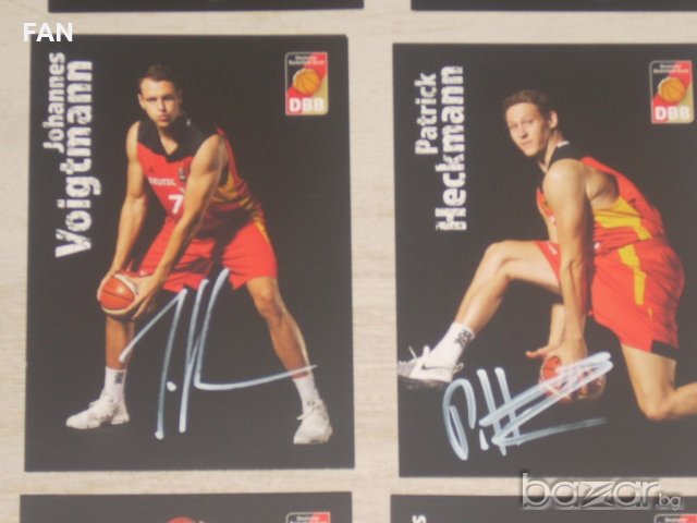 Картички с ОРИГИНАЛНИ автографи на баскетболисти от националния отбор на Германия, снимка 5 - Фен артикули - 21061556