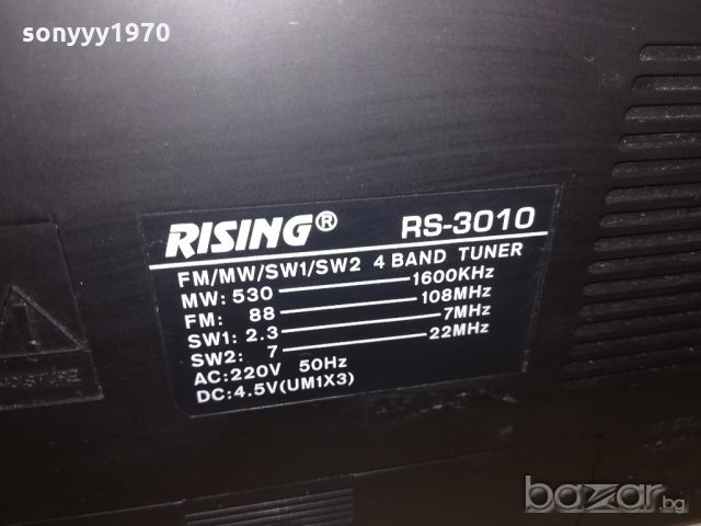 rising rs-3010 receiver-ретро колекция-внос швеицария, снимка 5 - Ресийвъри, усилватели, смесителни пултове - 21180892