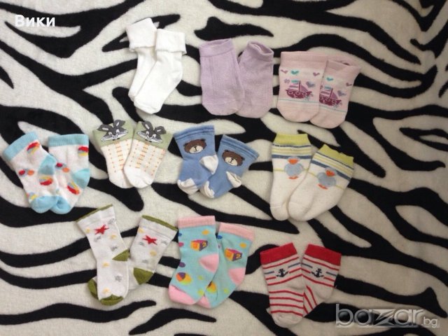 бебешки чорапи 0-3 месеца
