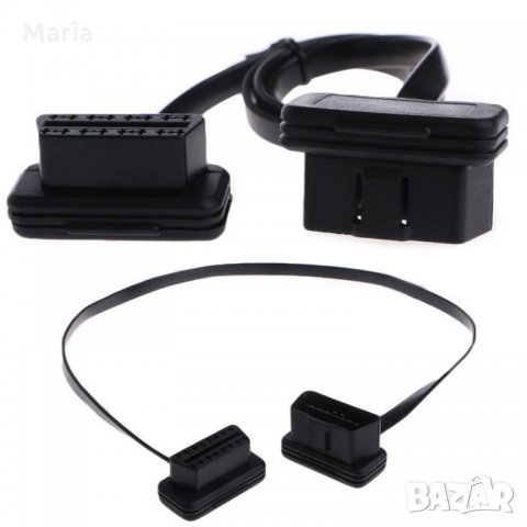 OBDII 16Pin кабел за диагностика мъжко-женско преходник
