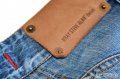 Bray Steve Alan Denim Einstein мъжки сини дънки с кожени орнаменти 100% памук, снимка 5