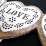 Декоративна дървена закачалка 3 сърца с надпис Love стенна закачалка, снимка 3