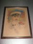 Портрет на офицер от 1959г. акварел, снимка 3