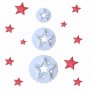 3 бр пластмасови звездички в кръг резци украса декорация тесто фондан торта мъфини и др, снимка 1 - Форми - 19582400