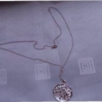  Сребърно бижу  със седеф и диамант HDIA/U , снимка 6 - Колиета, медальони, синджири - 26110434
