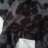 Сиво-черна фина блуза на цветя., снимка 2 - Блузи с дълъг ръкав и пуловери - 17202847
