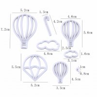 8 Въздушен парашут балони балон облак облаци бастун капка ви форми резци печати фондан форма резец, снимка 2 - Форми - 22131099
