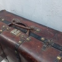 Старинен пътнически куфар от дилижанс, снимка 7 - Антикварни и старинни предмети - 18965247