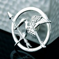 Брошка от Игрите на глада 1 Сойка присмехулка Hunger Games Mockingjay, цвят бронз, сребро или злато, снимка 8 - Колиета, медальони, синджири - 9536049