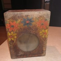 антика-старинна кутия за стена-19х15х9см, снимка 8 - Антикварни и старинни предмети - 20962448