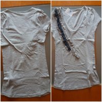 Блуза с интересна декорация, снимка 4 - Тениски - 20121884