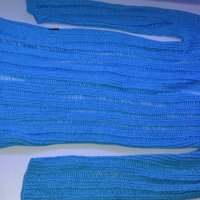 S/M Auzu синя дълга жилетка, фино плетиво – S/Mразмер, снимка 14 - Жилетки - 25152165