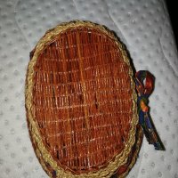 плетено панерче с панделка, снимка 3 - Декорация за дома - 20809402