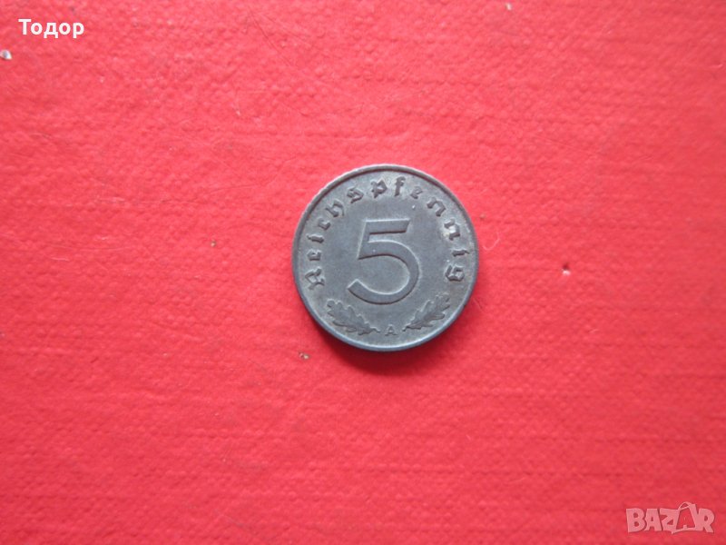 5 пфеннинга  1942 А трети райх, снимка 1
