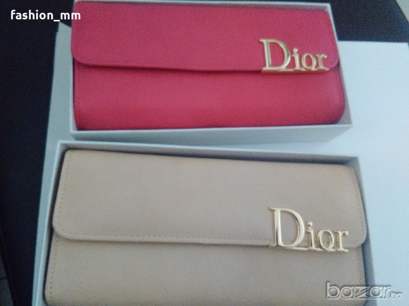 Дамски портмонета Dior  pink beige ест. кожа, снимка 1