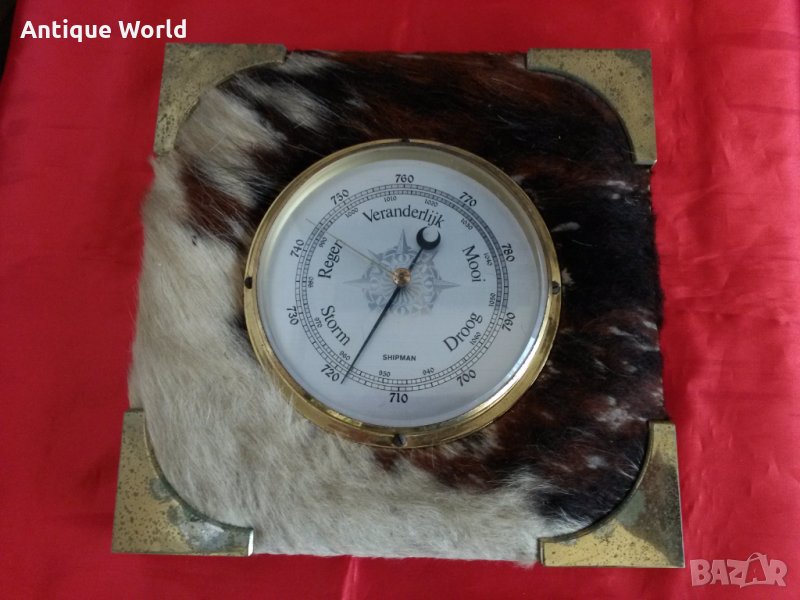 Стенен Немски БАРОМЕТЪР с Ярешка Козина, снимка 1