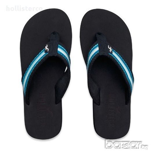 Hollister So Cal Flip Flops Navy And Turquoise, снимка 1