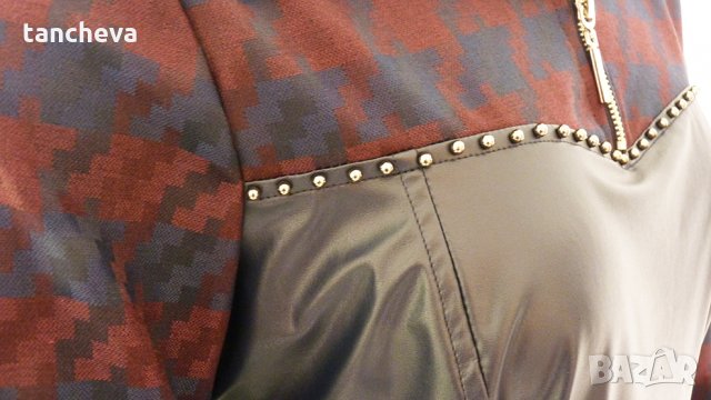 Нова рокля от лилава еко кожа - XL, снимка 5 - Рокли - 23295884