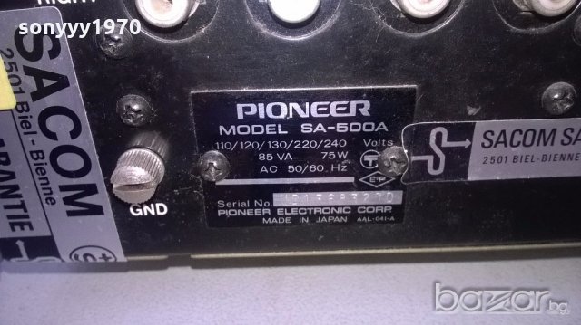 ПОРЪЧАН⭐ █▬█ █ █▀ █ ⭐Pioneer sa-500a-amplifier-made in japan-внос швеицария, снимка 8 - Ресийвъри, усилватели, смесителни пултове - 19899457