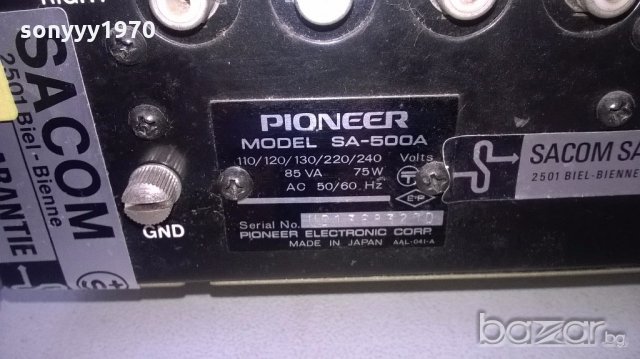заявен⭐ █▬█ █ █▀ █ ⭐Pioneer sa-500a-amplifier-made in japan-внос швеицария, снимка 8 - Ресийвъри, усилватели, смесителни пултове - 19899457