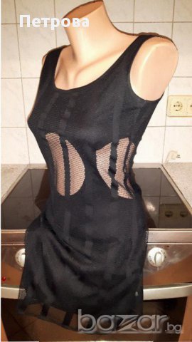 Черна секси рокля S/M р-р., снимка 6 - Рокли - 14071279