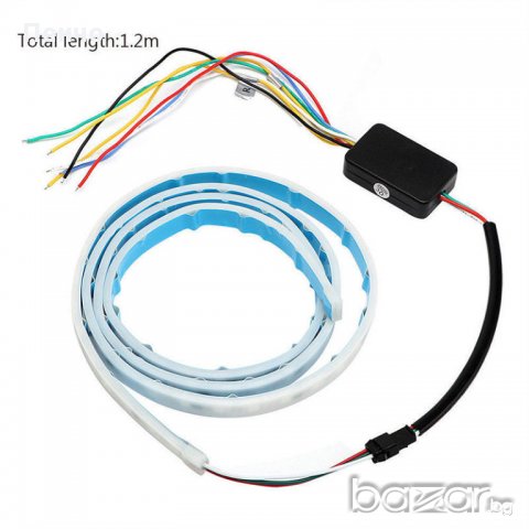 Многоцветна RGB Стоп LED светеща сигнална лента за багажник на кола , снимка 14 - Аксесоари и консумативи - 20303592