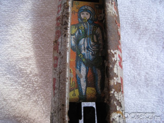 Стара метална играчка ракета Holdraketa., снимка 7 - Колекции - 13721381