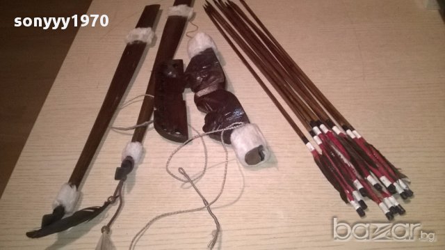 Ретро колекция-нов лък с 10 стрели-106см-внос швеицария, снимка 4 - Антикварни и старинни предмети - 17286080