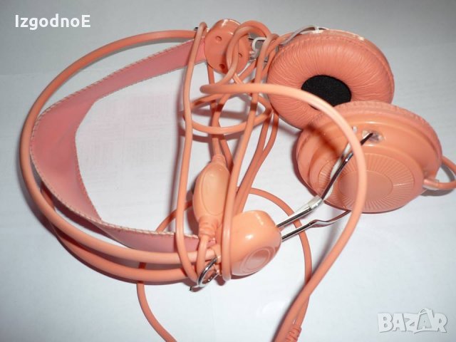 Страхотни, качествени слушалки в розово, тип WESC, снимка 3 - Слушалки, hands-free - 23030773