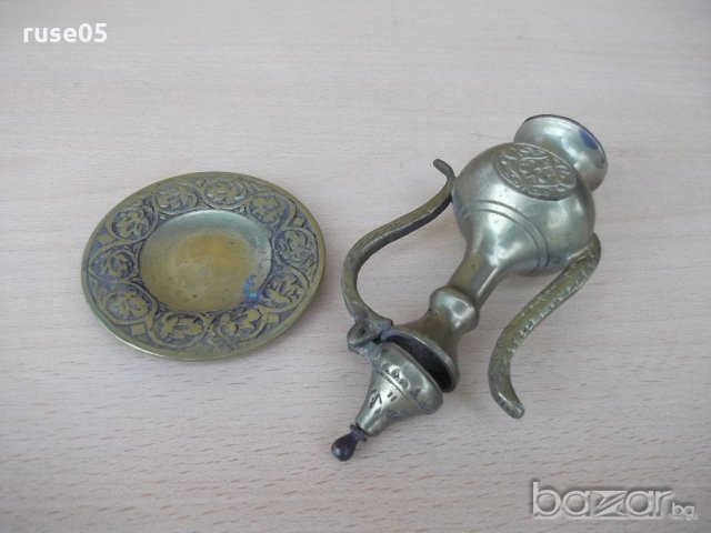 Каничка с чинийка бронзови - 277 гр., снимка 5 - Други ценни предмети - 20656663