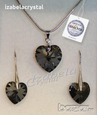 Сваровски Обеци,Колиета Комплекти"heart'' Crystals from SWAROVSKI®, снимка 11 - Колиета, медальони, синджири - 20656195