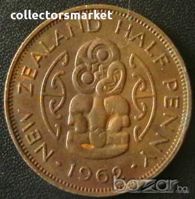 0,5 пени 1962, Нова Зеландия, снимка 1