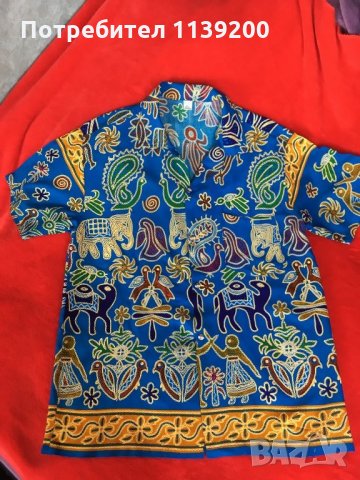 Мъжка лятна пъстра риза къс ръкав от Тайланд  М L