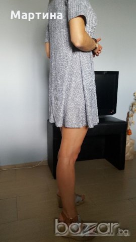 Елегантна, сребристо-сива рокля, снимка 3 - Рокли - 18583677