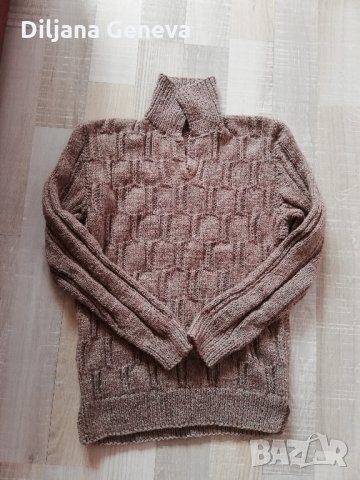 вълнена блуза пуловер като нова плетена ръчно - размерите са на снимките размер М/Л, снимка 1