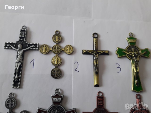 Метални релефни детайлни кръстове-4, снимка 2 - Колиета, медальони, синджири - 23383599